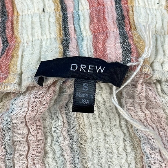 New Drew Phoenix Top in Gauzy Multi Stripe Sleeveless Summer Tank Sz S - Picture 6 of 9